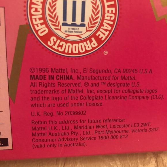 NIB 1996 Penn State Cheerleader Barbie Doll - Picture 4 of 6